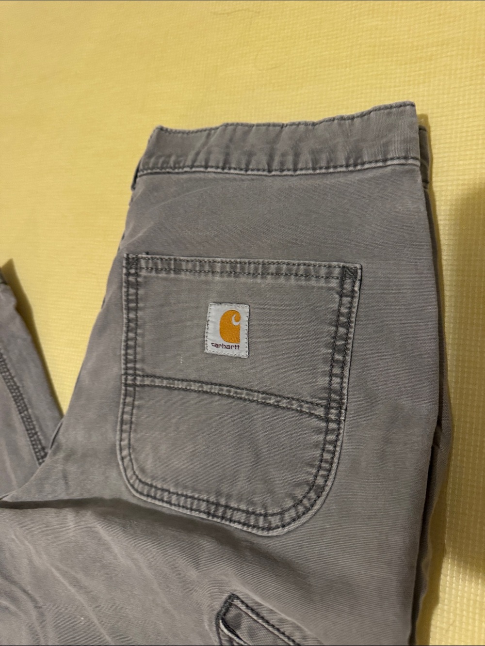 Carhartt Men's Gray Cargo Work Pants with Utility Pockets - Picture 2 of 4